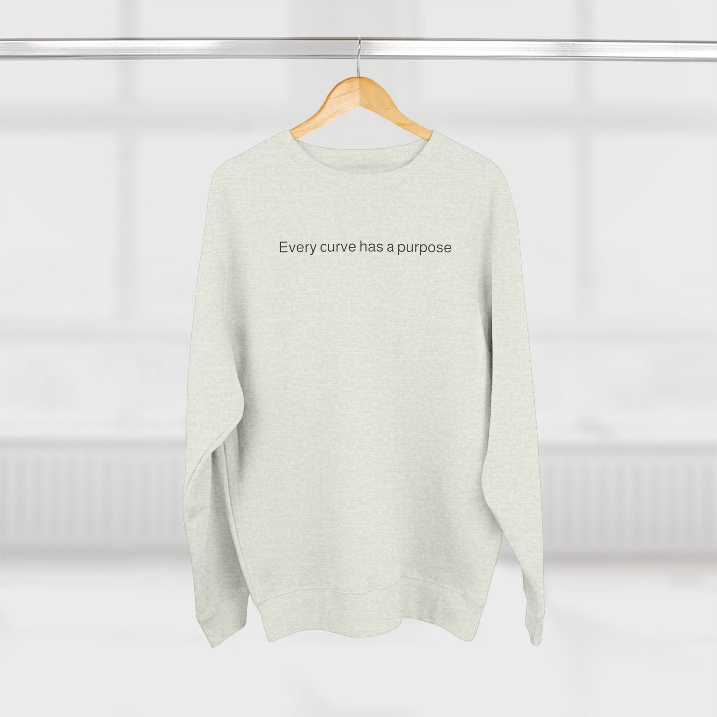 Porsche Pink Poster Crewneck Sweatshirt — "Every curve has a purpose"
