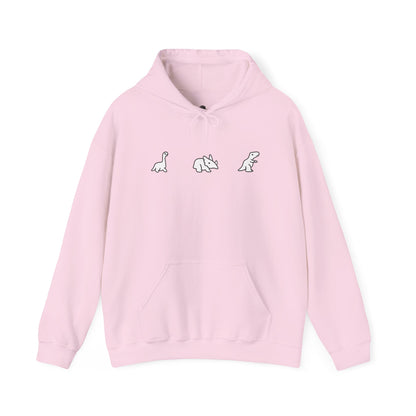 Minimal Dinosaur Trio Hoodie