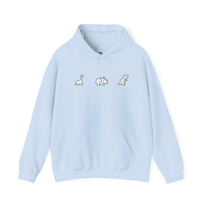 Minimal Dinosaur Trio Hoodie