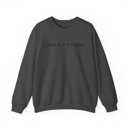 Calm Is a Weapon Sweatshirt — Starry Night Rose Graphic Crewneck