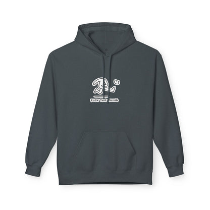 Minimalist Stick Figure Hoodie "Fuck This Thing"
