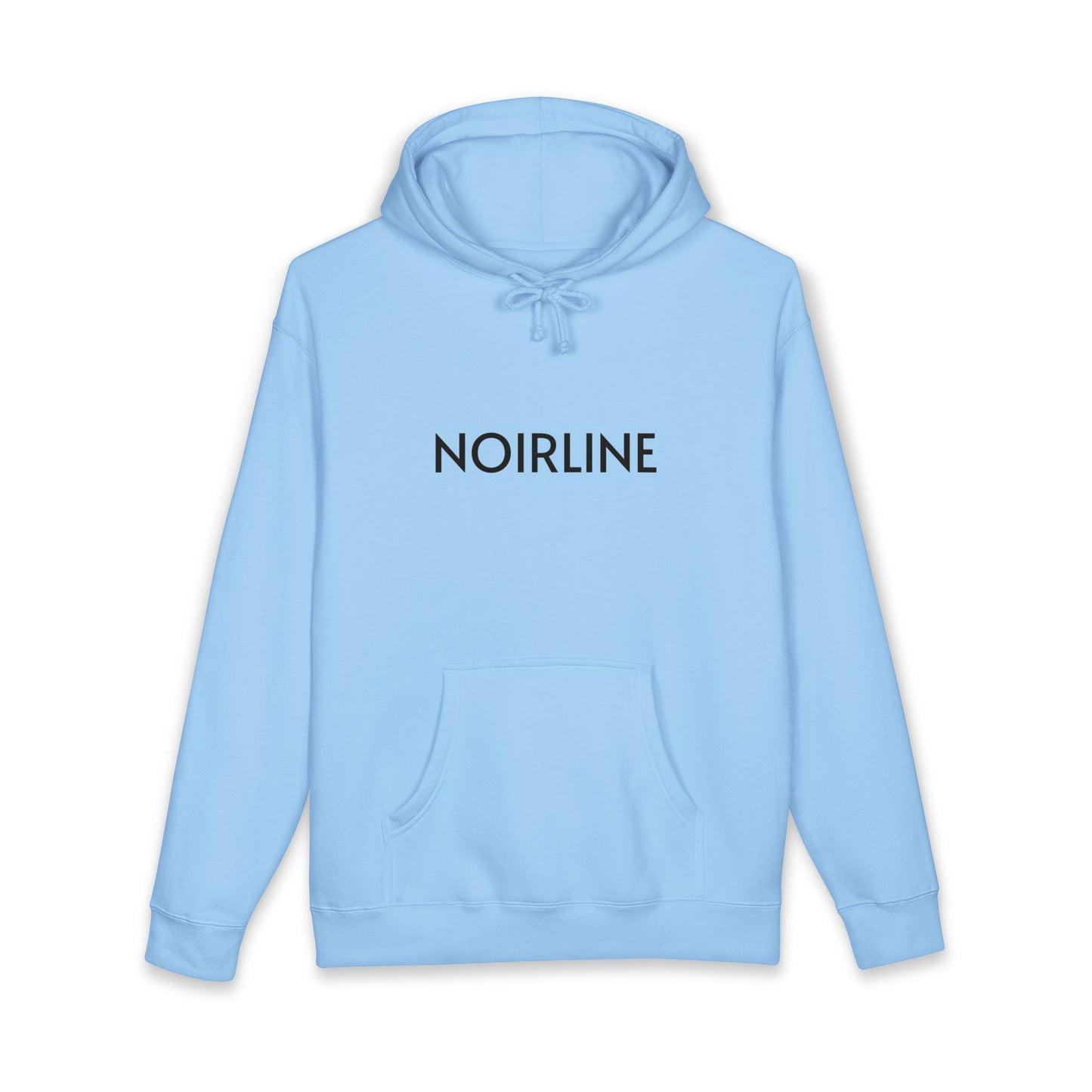 Noirline Hoodie — White Graphic Hoodie with 'NOIRLINE' Front Text