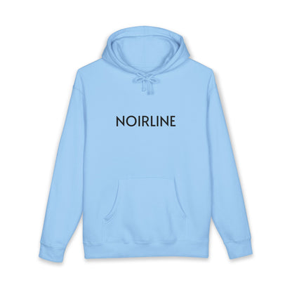 Noirline Hoodie — White Graphic Hoodie with 'NOIRLINE' Front Text