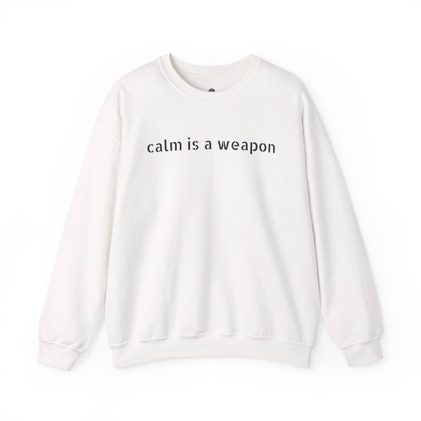 Calm Is a Weapon Sweatshirt — Starry Night Rose Graphic Crewneck