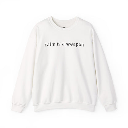 Calm Is a Weapon Sweatshirt — Starry Night Rose Graphic Crewneck