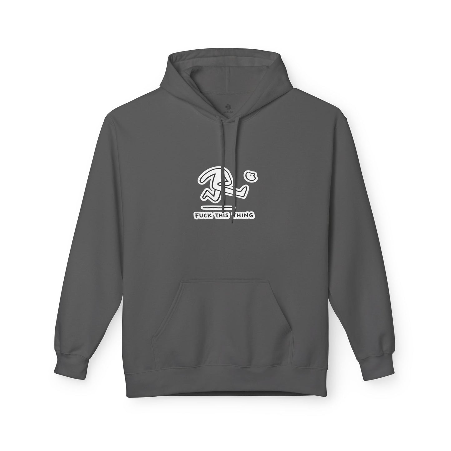 Minimalist Stick Figure Hoodie "Fuck This Thing"