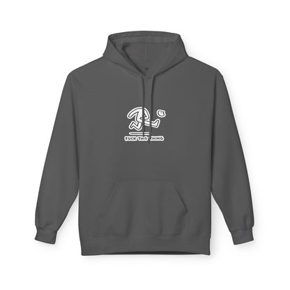 Minimalist Stick Figure Hoodie "Fuck This Thing"