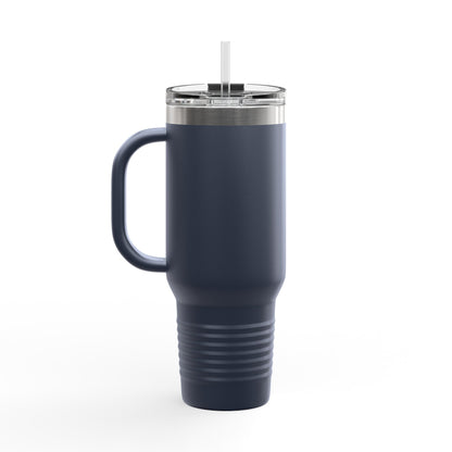40oz Insulated Travel Mug – Double-Wall Stainless Tumbler with Straw & Handle