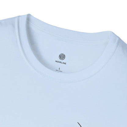 Abstract Line Art Vase T-Shirt — Minimalist Floral Face Graphic