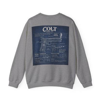 Colt 1911 Blueprint Crewneck Sweatshirt