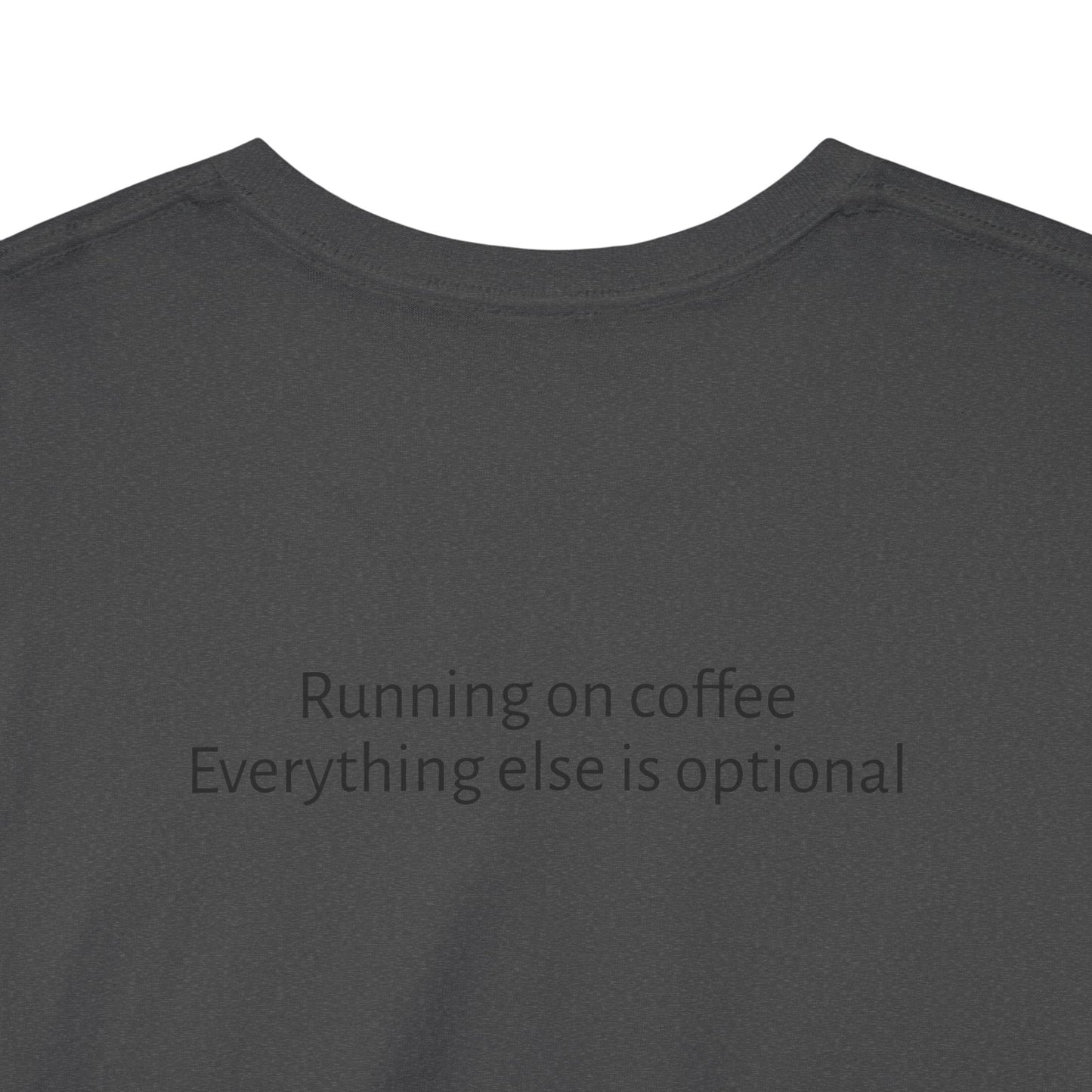 "Running on Coffee" Minimalist T-Shirt