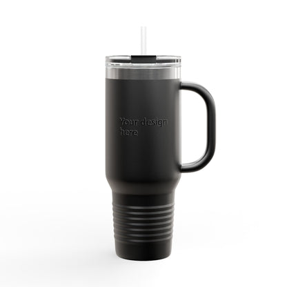 40oz Insulated Travel Mug – Double-Wall Stainless Tumbler with Straw & Handle