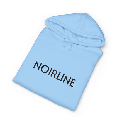Noirline Hoodie — White Graphic Hoodie with 'NOIRLINE' Front Text