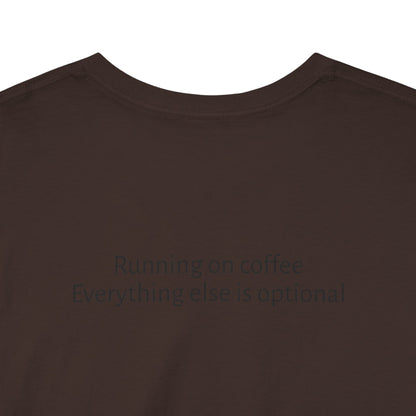 "Running on Coffee" Minimalist T-Shirt