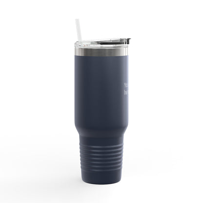 40oz Insulated Travel Mug – Double-Wall Stainless Tumbler with Straw & Handle