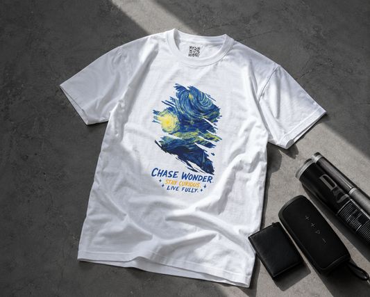 Chase Wonder 'Live Fully' Starry Night Graphic Tee