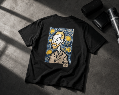 Van Gogh Starry Night Portrait T-Shirt