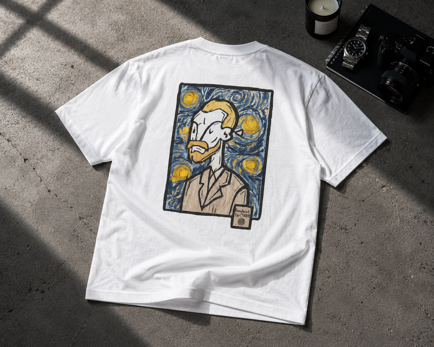 Van Gogh Starry Night Portrait T-Shirt