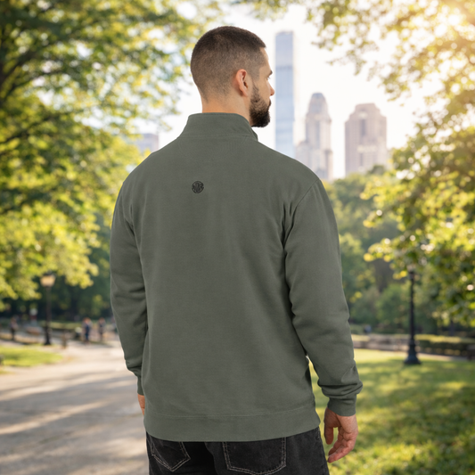 Embroidered Australian Shepherd Quarter‑Zip Sweatshirt — Cozy Dog Lover Pullover