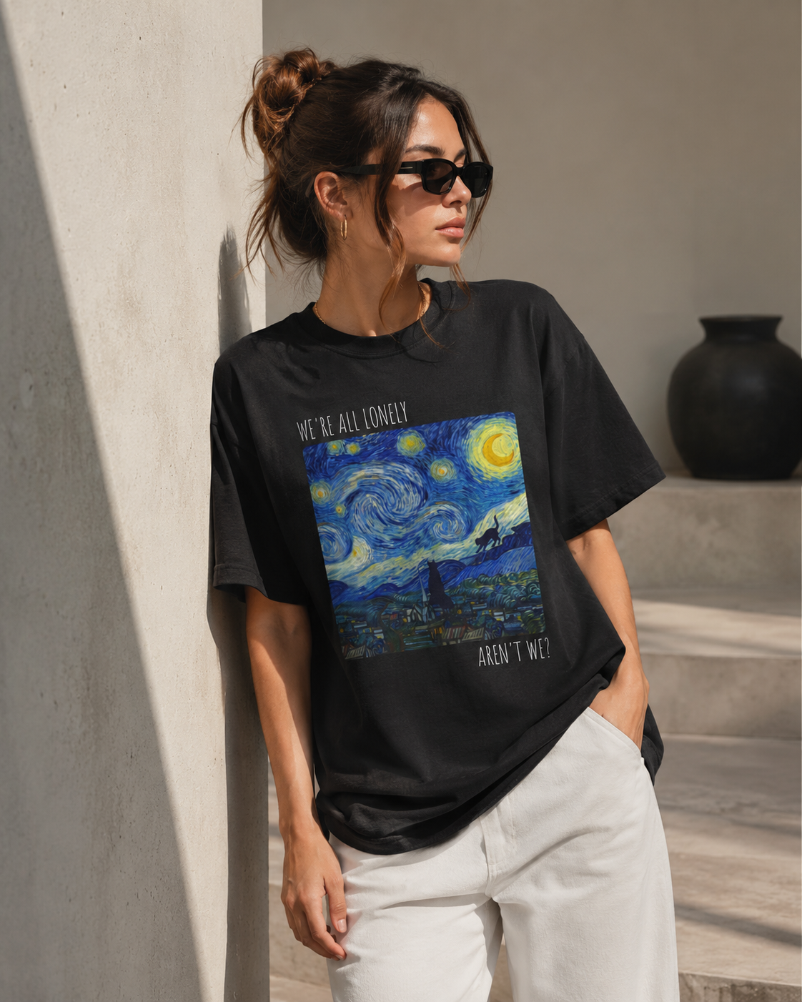 'We Are All Lonely' Vintage Van Gogh Style T-Shirt