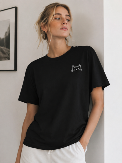 Black Cat Pocket T-Shirt