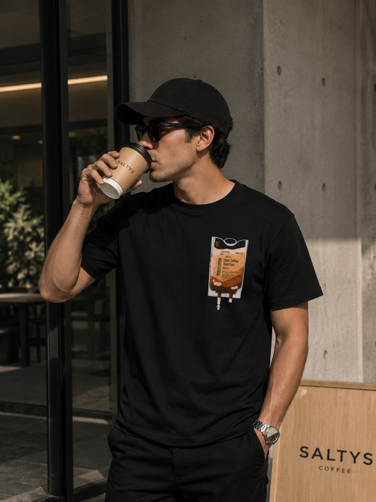 "Running on Coffee" Minimalist T-Shirt