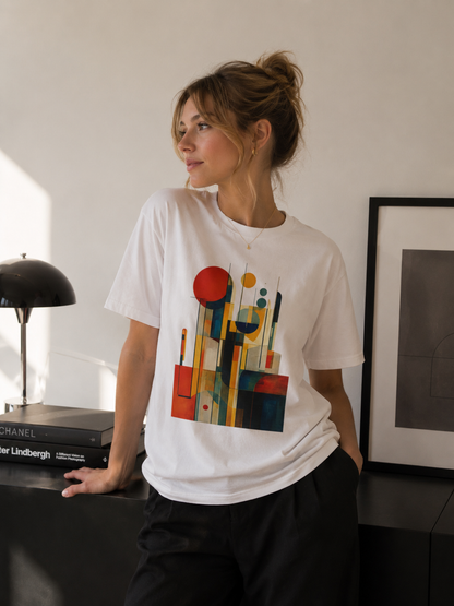 Abstract Geometric Cityscape T-Shirt